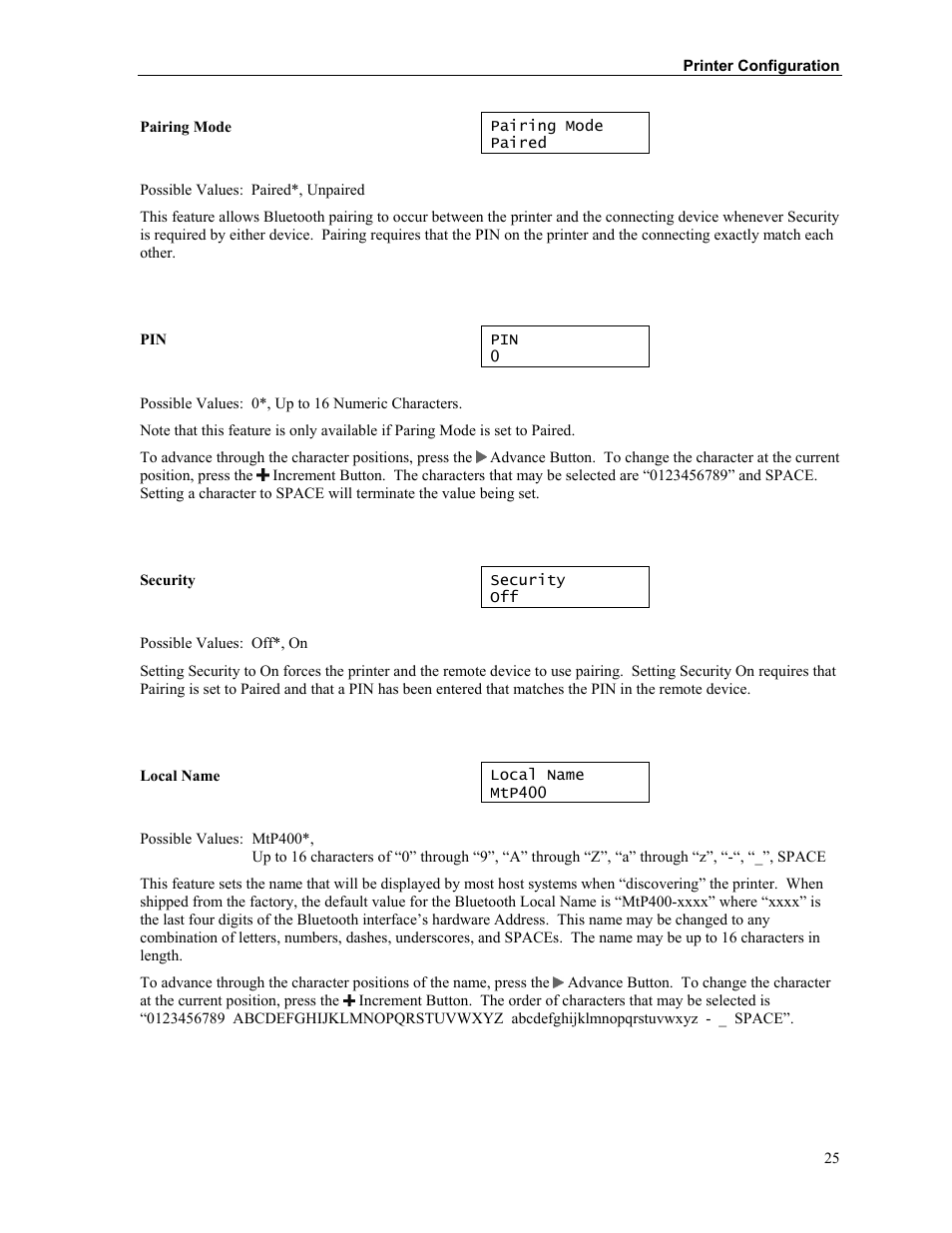 Zebra Technologies MtP400 User Manual | Page 31 / 63