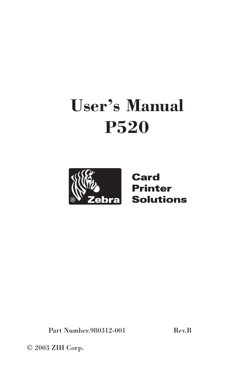 Zebra Technologies P520 User Manual | 64 pages