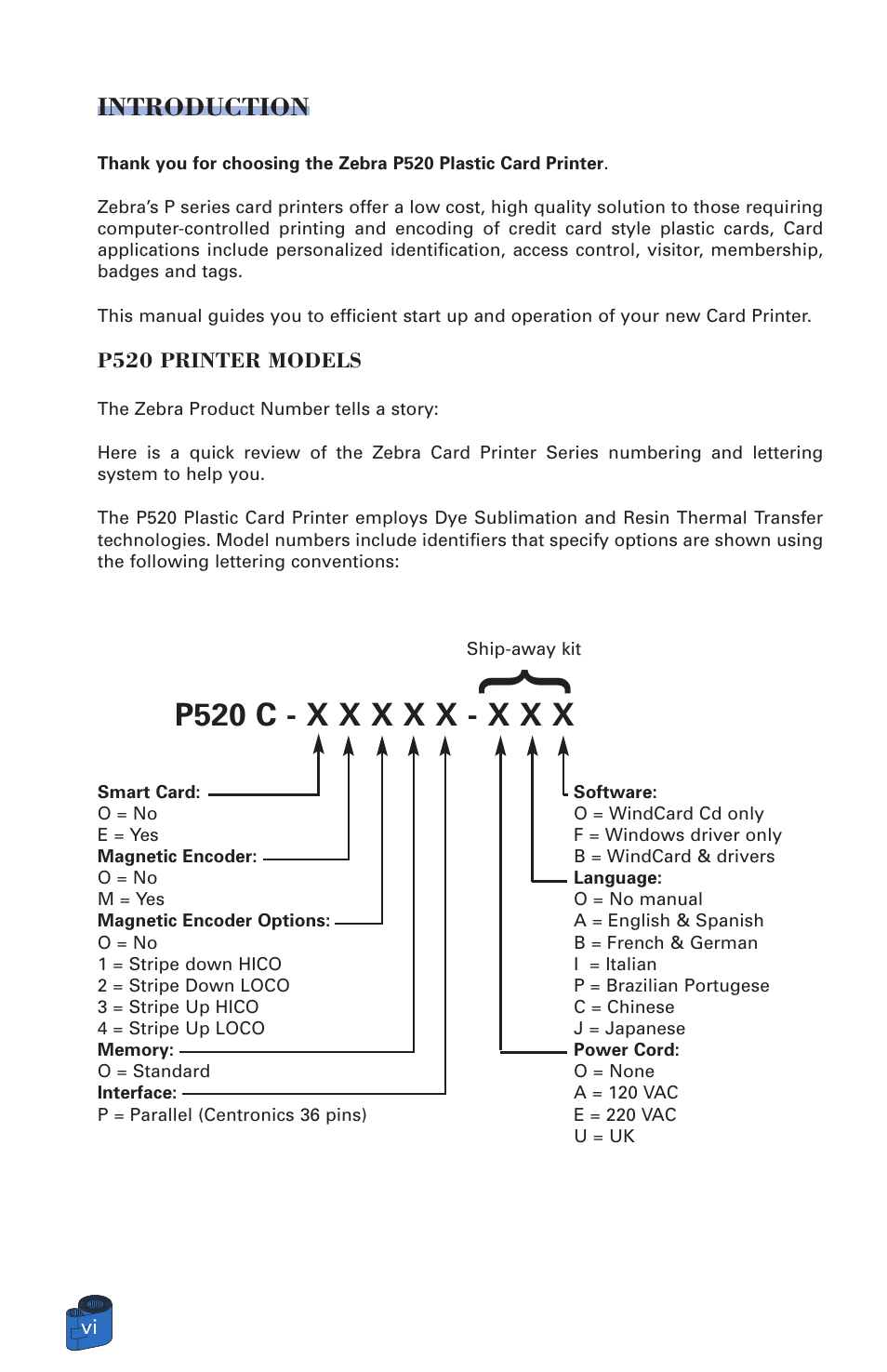 Introduction | Zebra Technologies P520 User Manual | Page 6 / 64