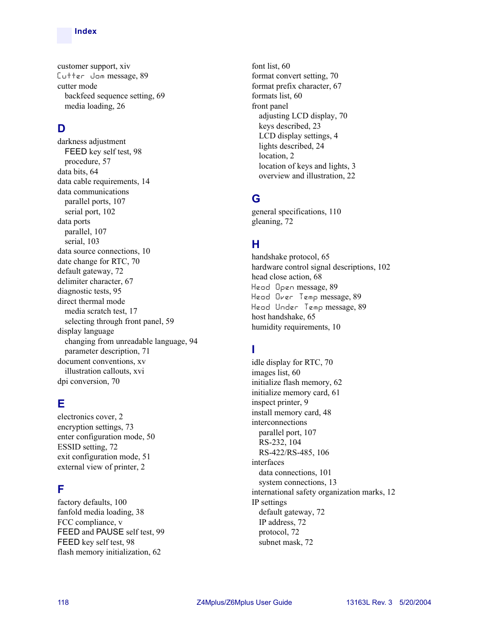 Zebra Technologies Z6Mplus User Manual | Page 136 / 142