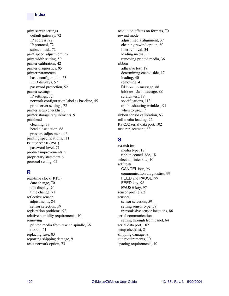 Zebra Technologies Z6Mplus User Manual | Page 138 / 142