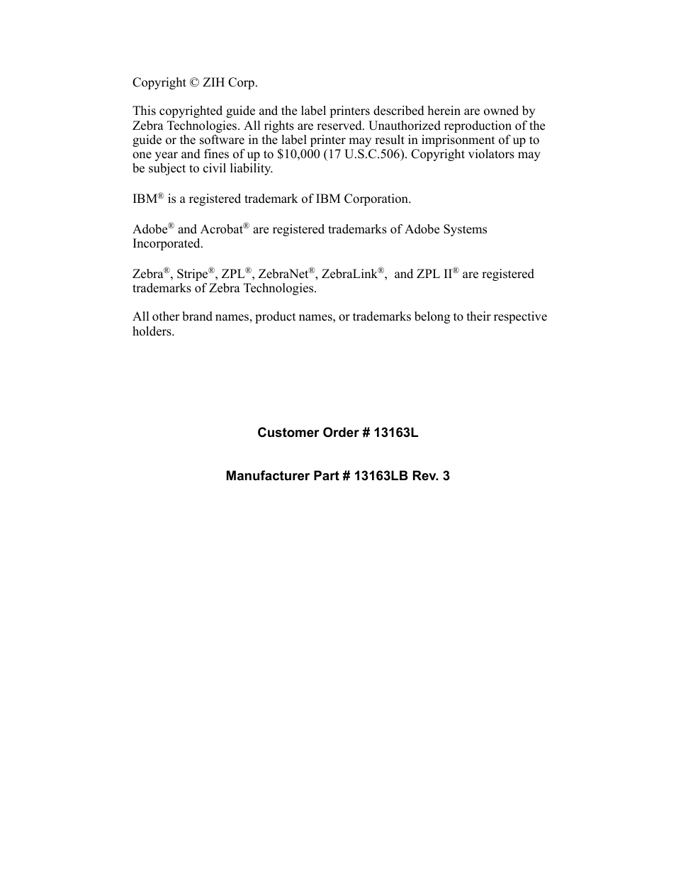 Zebra Technologies Z6Mplus User Manual | Page 2 / 142
