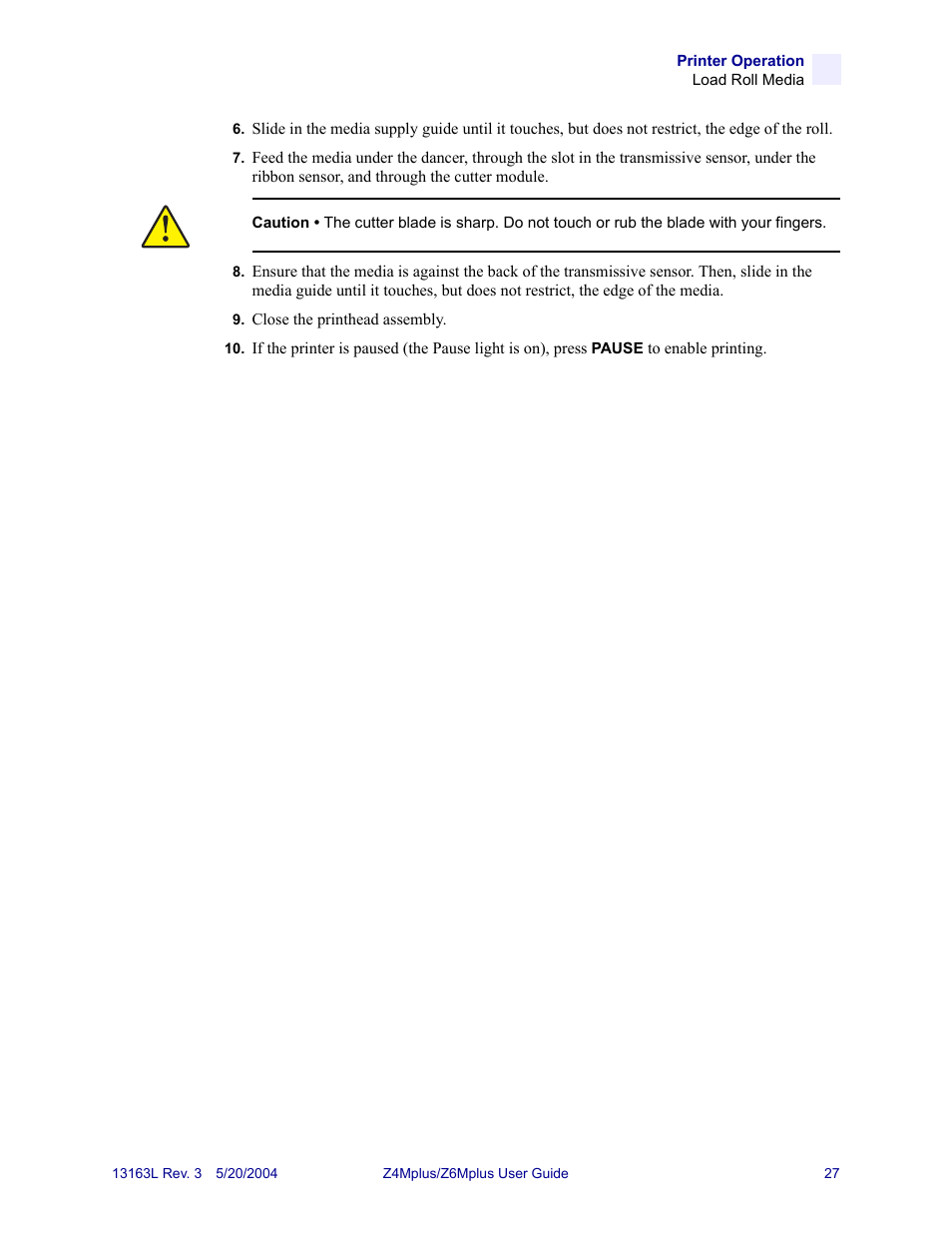 Zebra Technologies Z6Mplus User Manual | Page 45 / 142