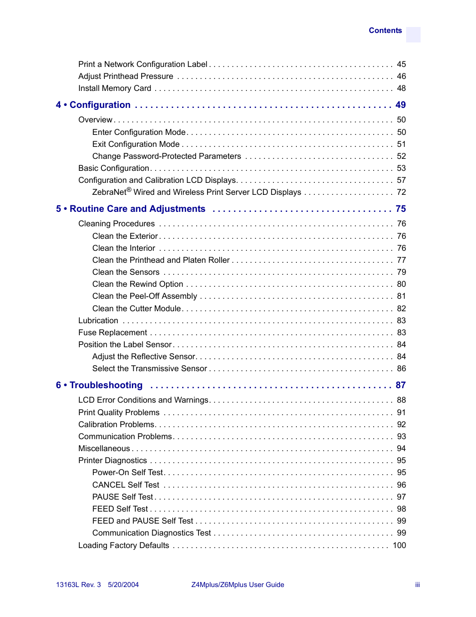 Zebra Technologies Z6Mplus User Manual | Page 5 / 142