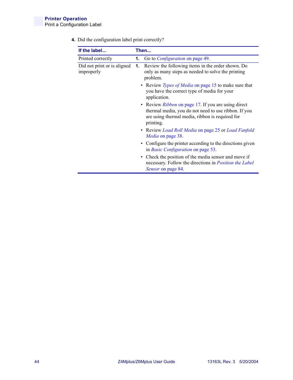 Zebra Technologies Z6Mplus User Manual | Page 62 / 142