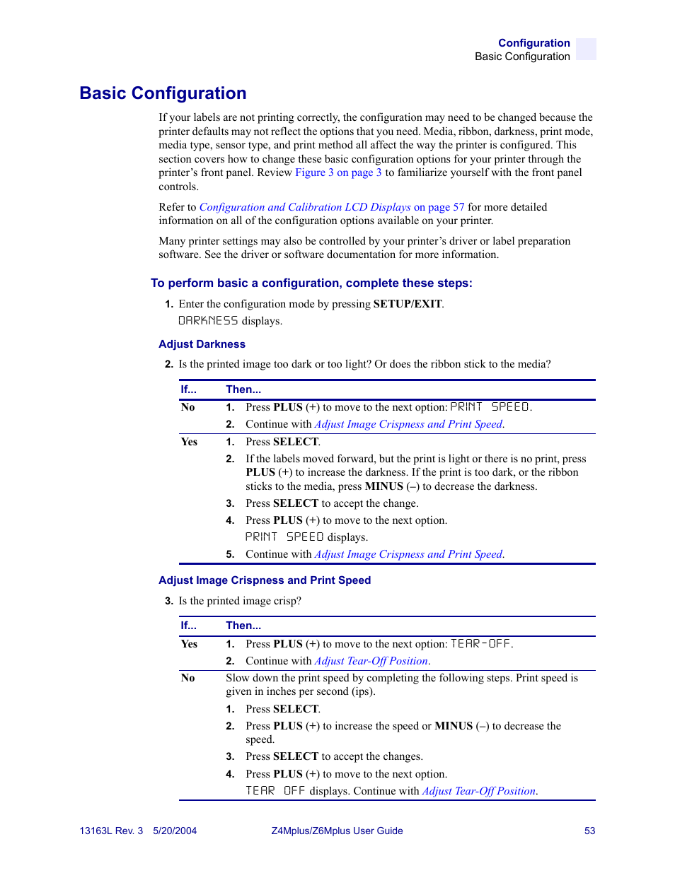 Basic configuration, For more detailed info | Zebra Technologies Z6Mplus User Manual | Page 71 / 142