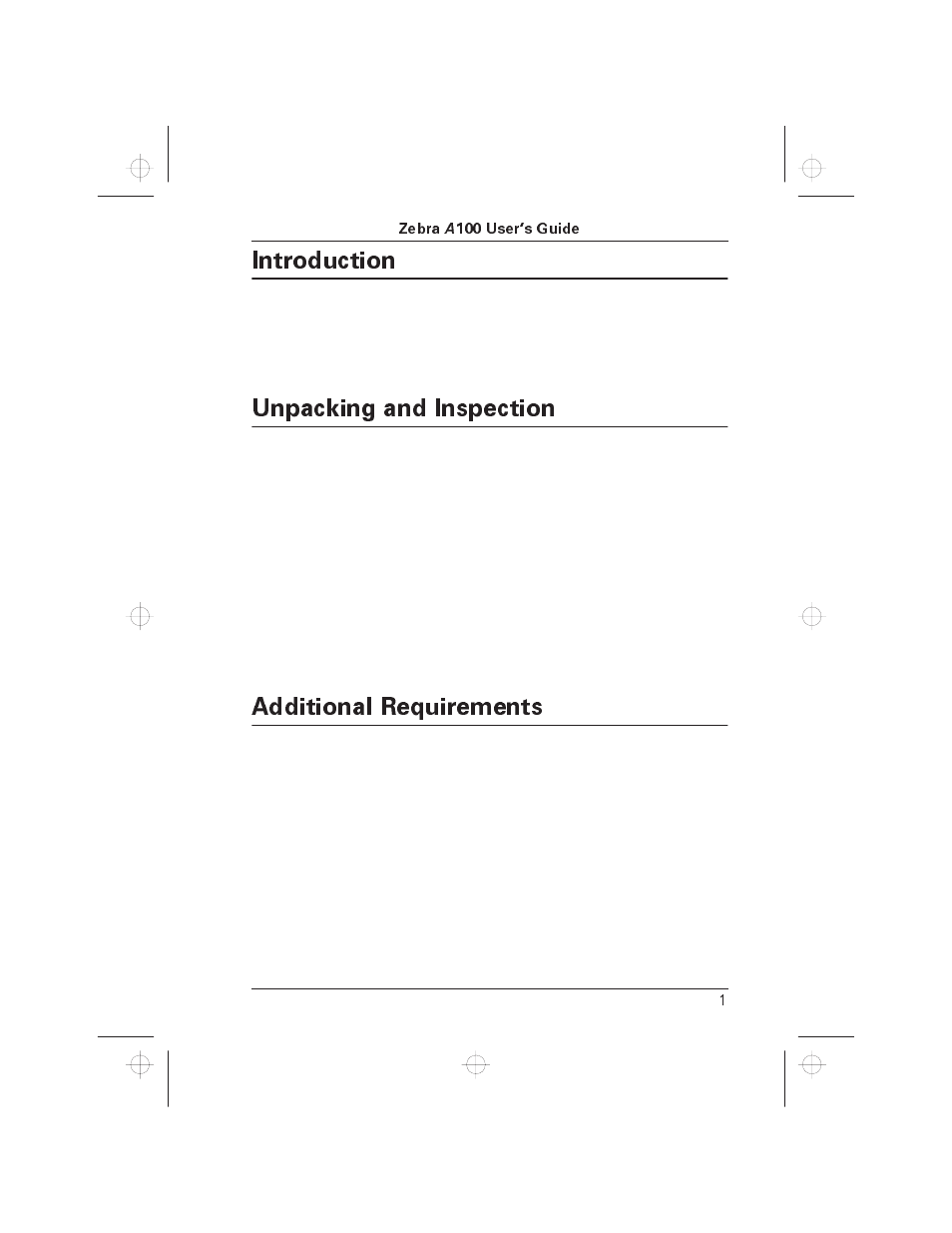 Introduction, Unpacking and inspection, Additional requirements | Zebra Technologies A100 User Manual | Page 6 / 28