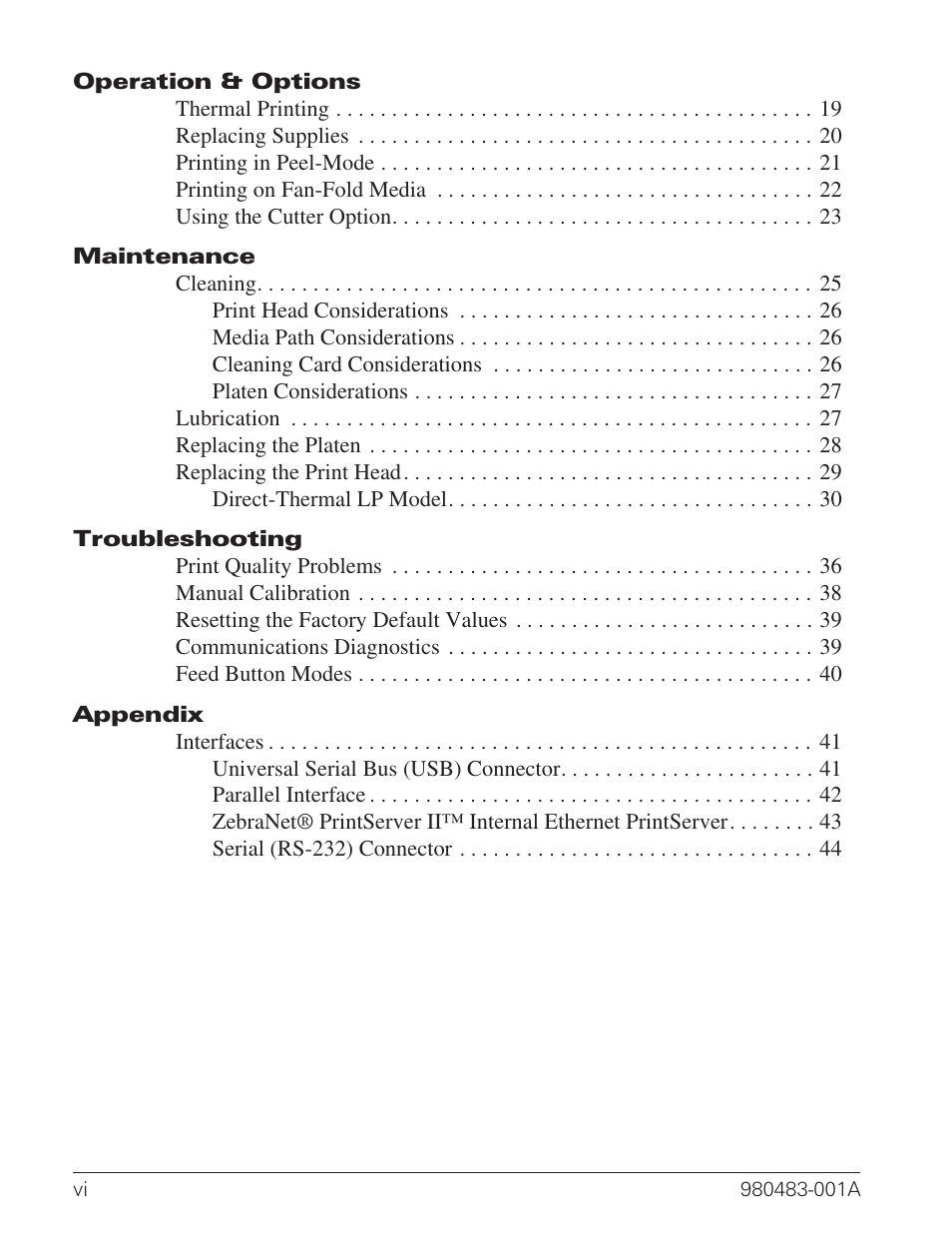 Zebra Technologies Desktop Printer User Manual | Page 6 / 54