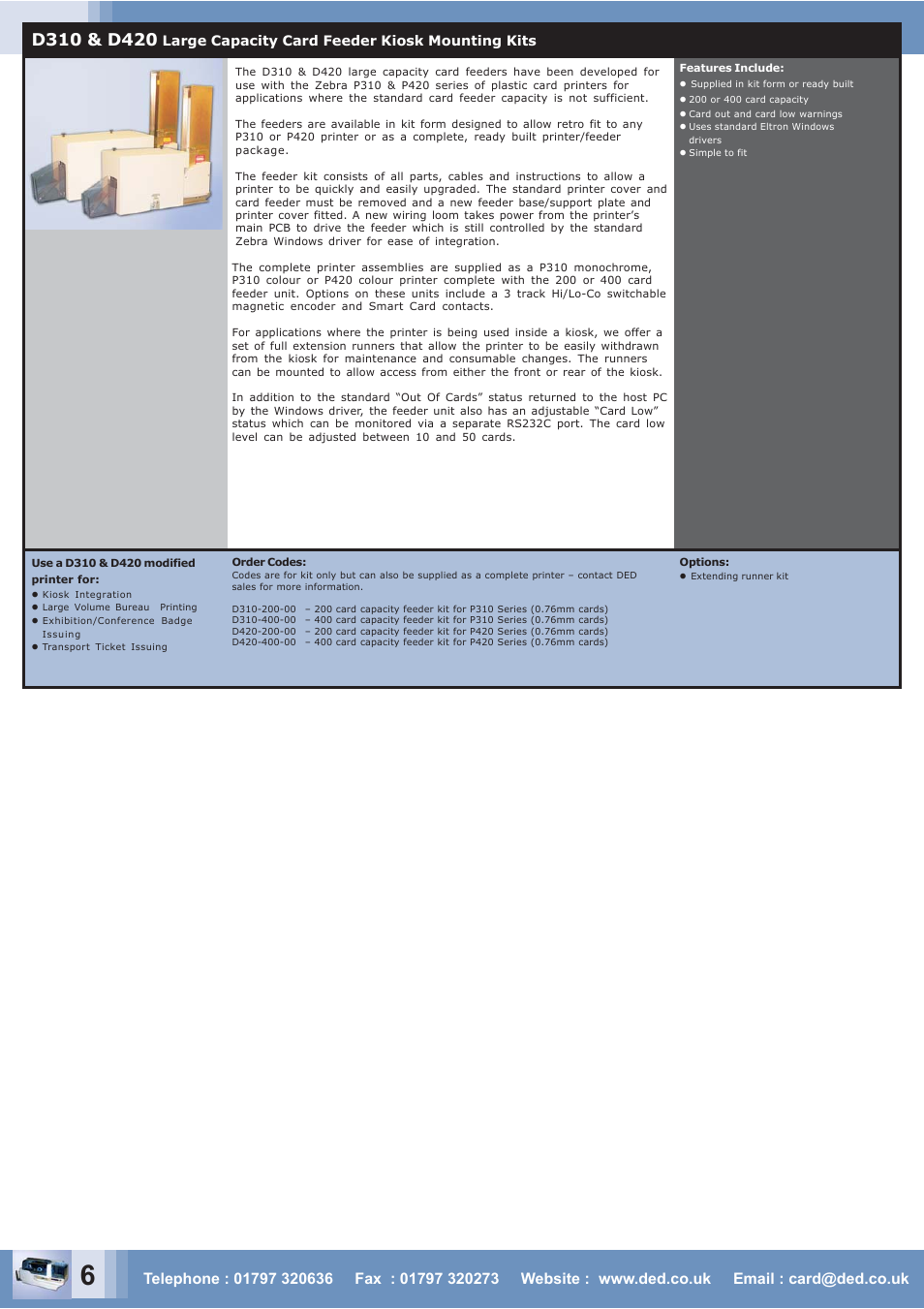 Zebra Technologies CARD PRINTER User Manual | Page 6 / 21