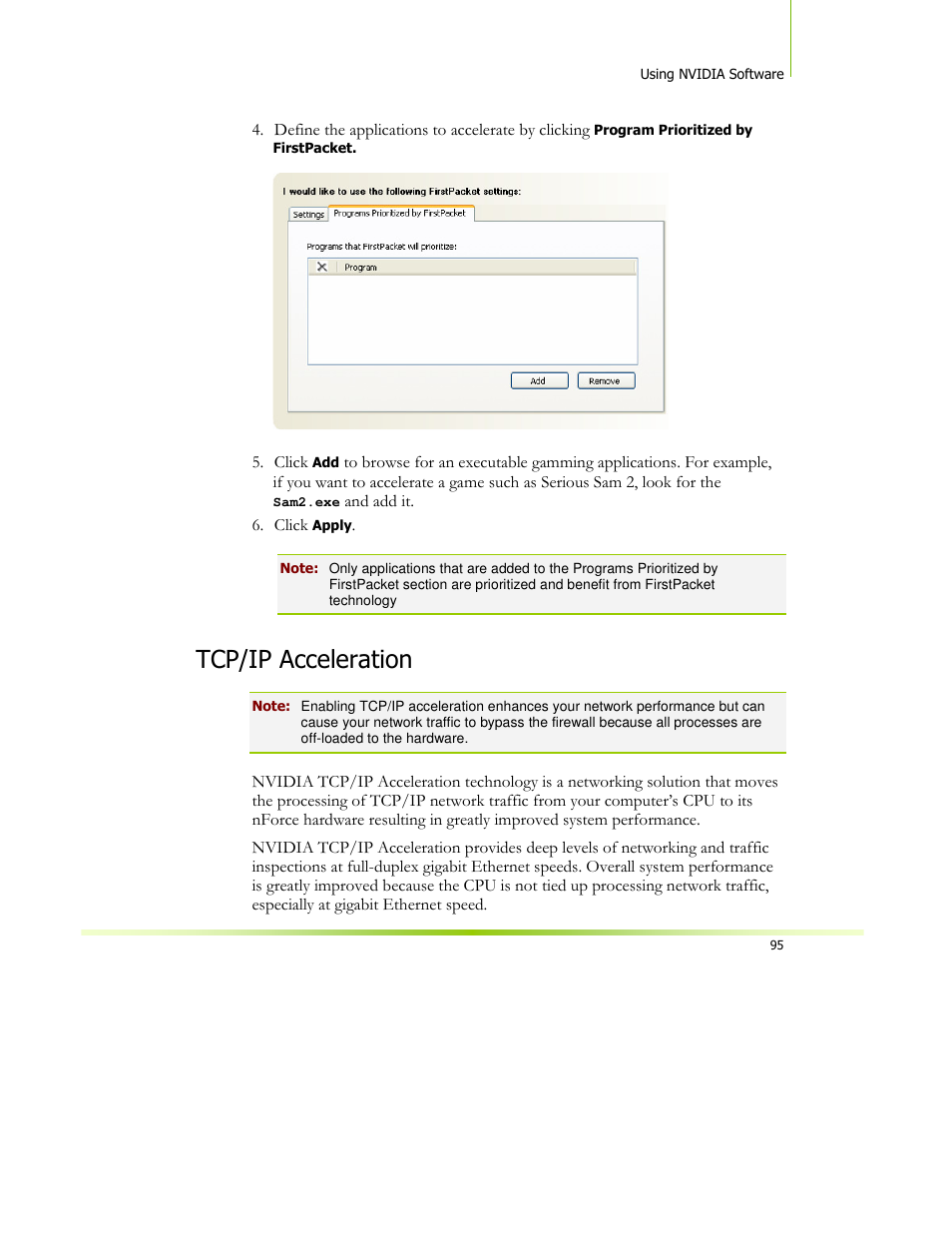 Tcp/ip acceleration | XFX 650I User Manual | Page 109 / 121