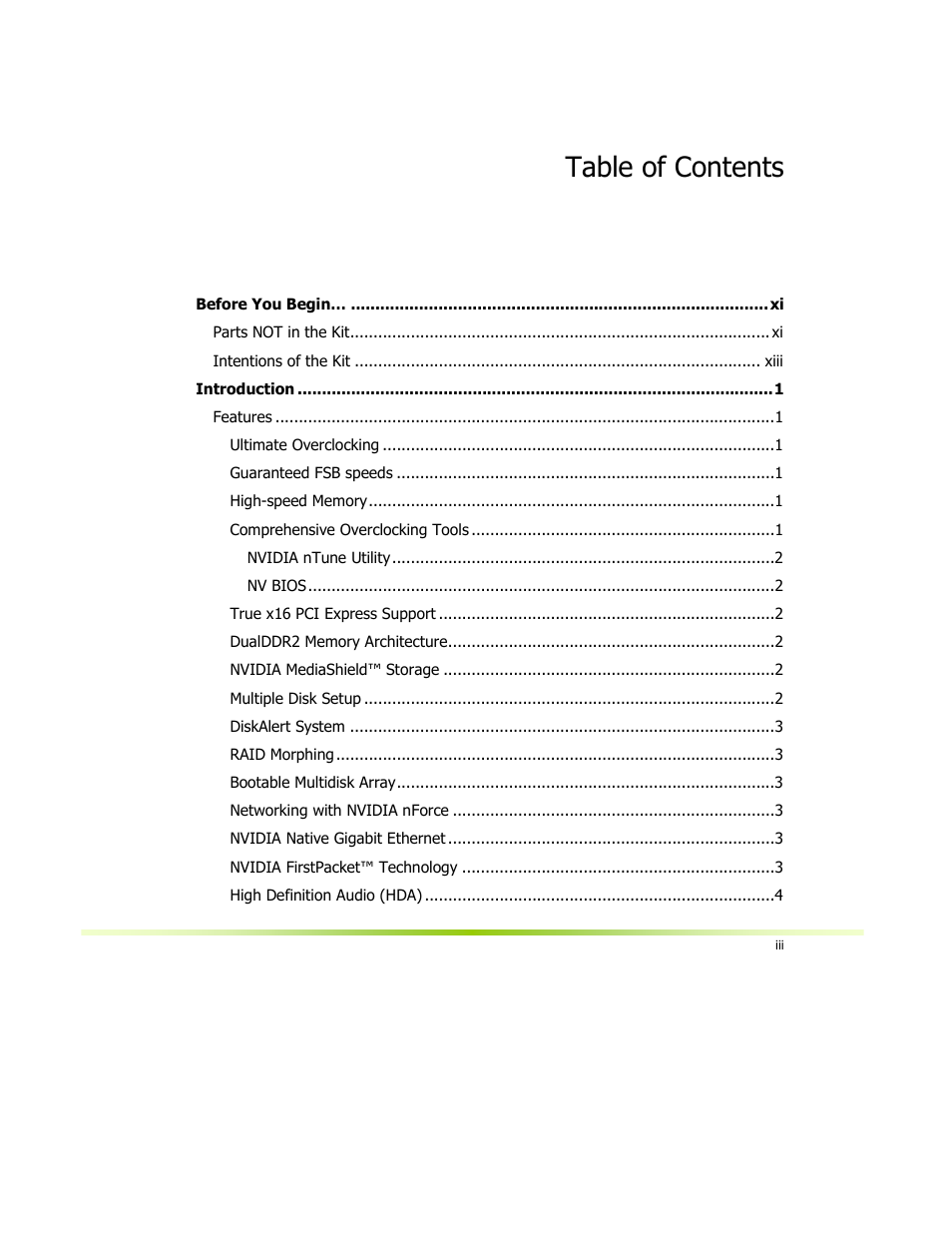 XFX 650I User Manual | Page 3 / 121