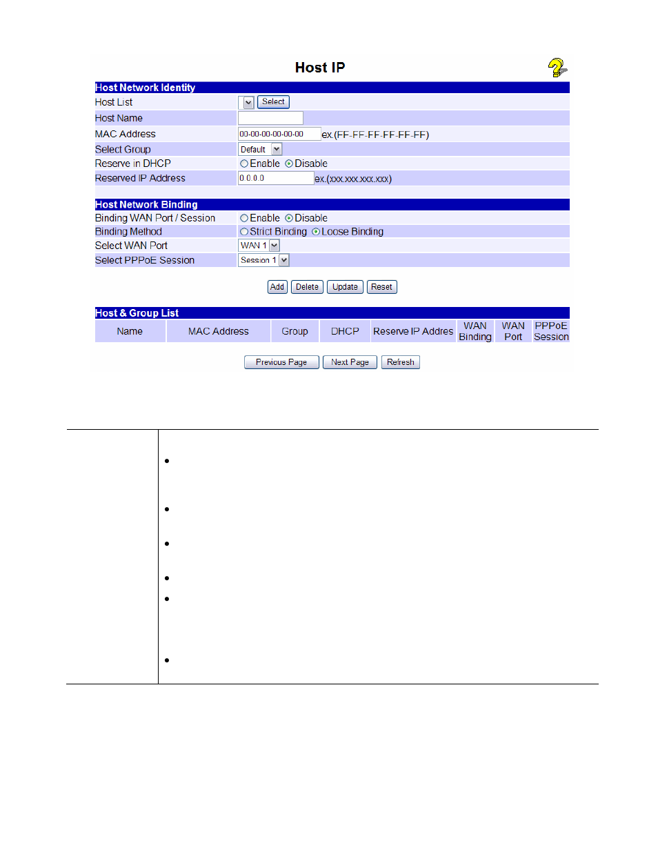 Settings – host ip setup | XiNCOM Twin WAN XC-DPG402 User Manual | Page 30 / 79