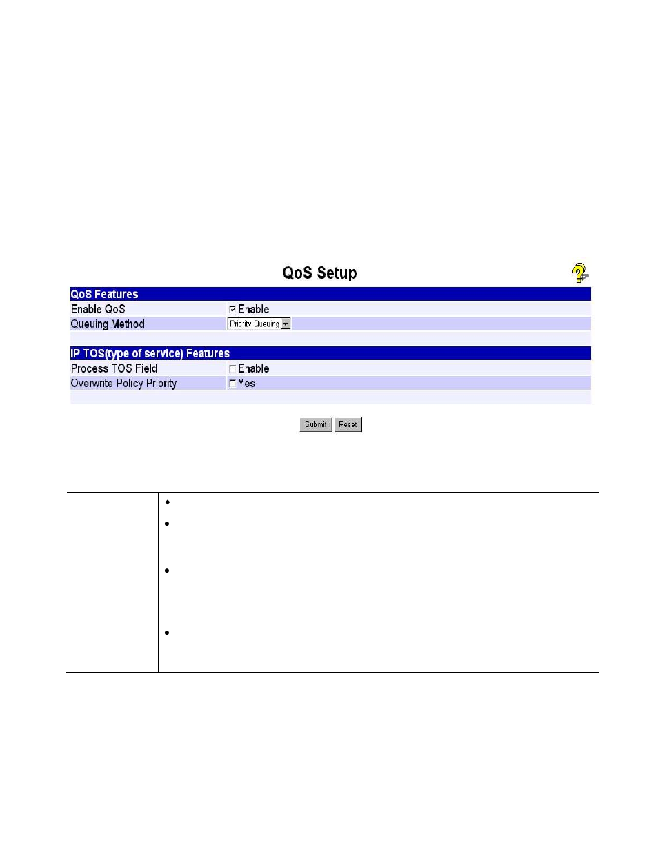Qos configuration (502 and 602 only), Overview, Qos setup | Data – qos setup | XiNCOM Twin WAN XC-DPG402 User Manual | Page 54 / 79