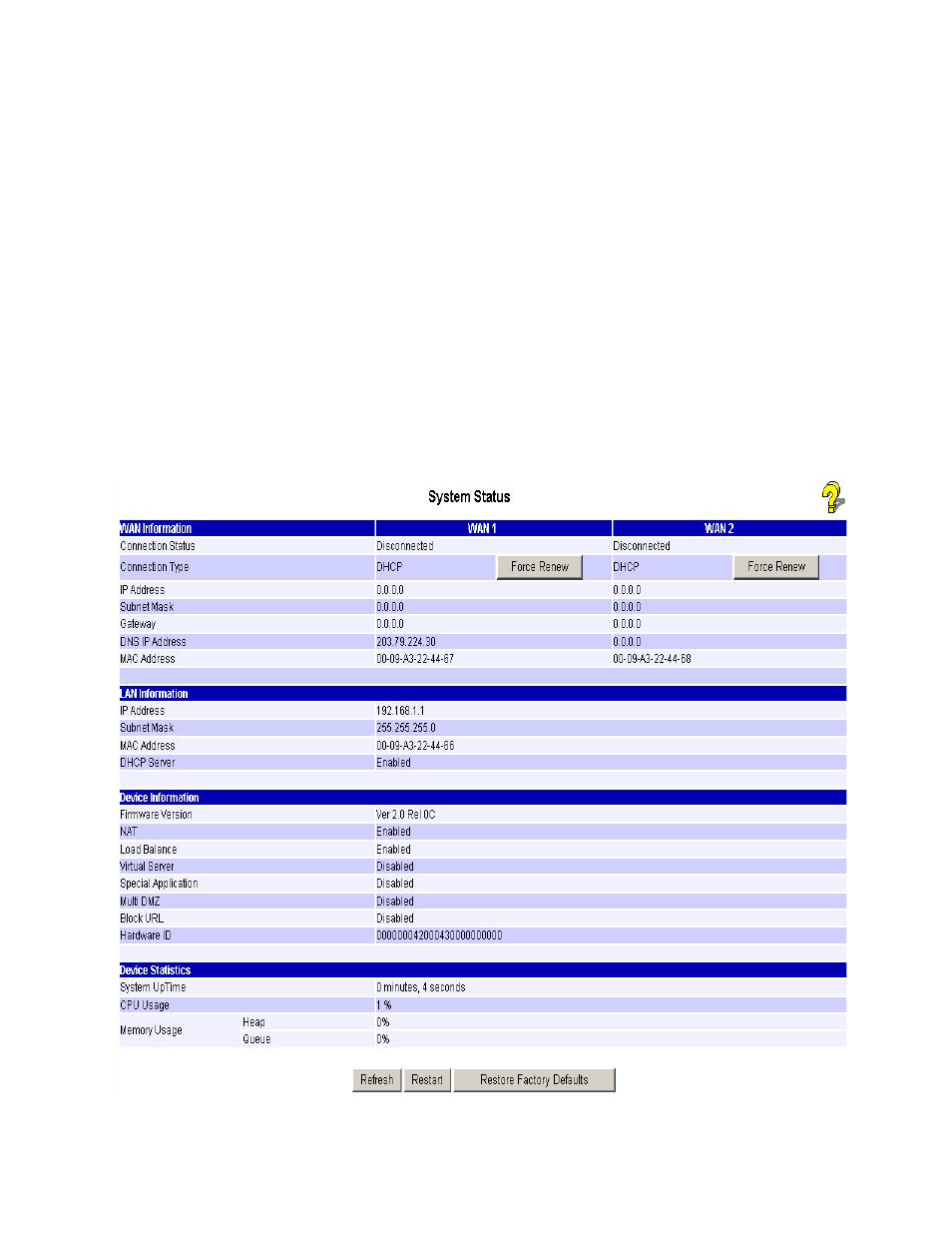 Operation and status, Operation, System status | XiNCOM Twin WAN XC-DPG402 User Manual | Page 65 / 79