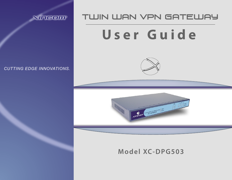 XiNCOM Twin WAN XC-DPG503 User Manual | 51 pages