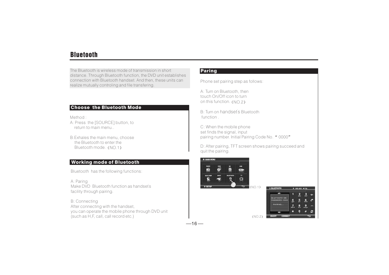 Bluetooth | XO Vision X348NT User Manual | Page 17 / 27