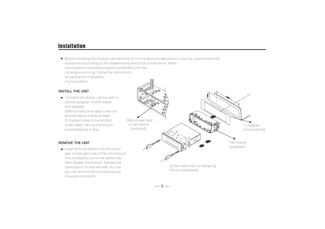 Installation | XO Vision X348NT User Manual | Page 6 / 27