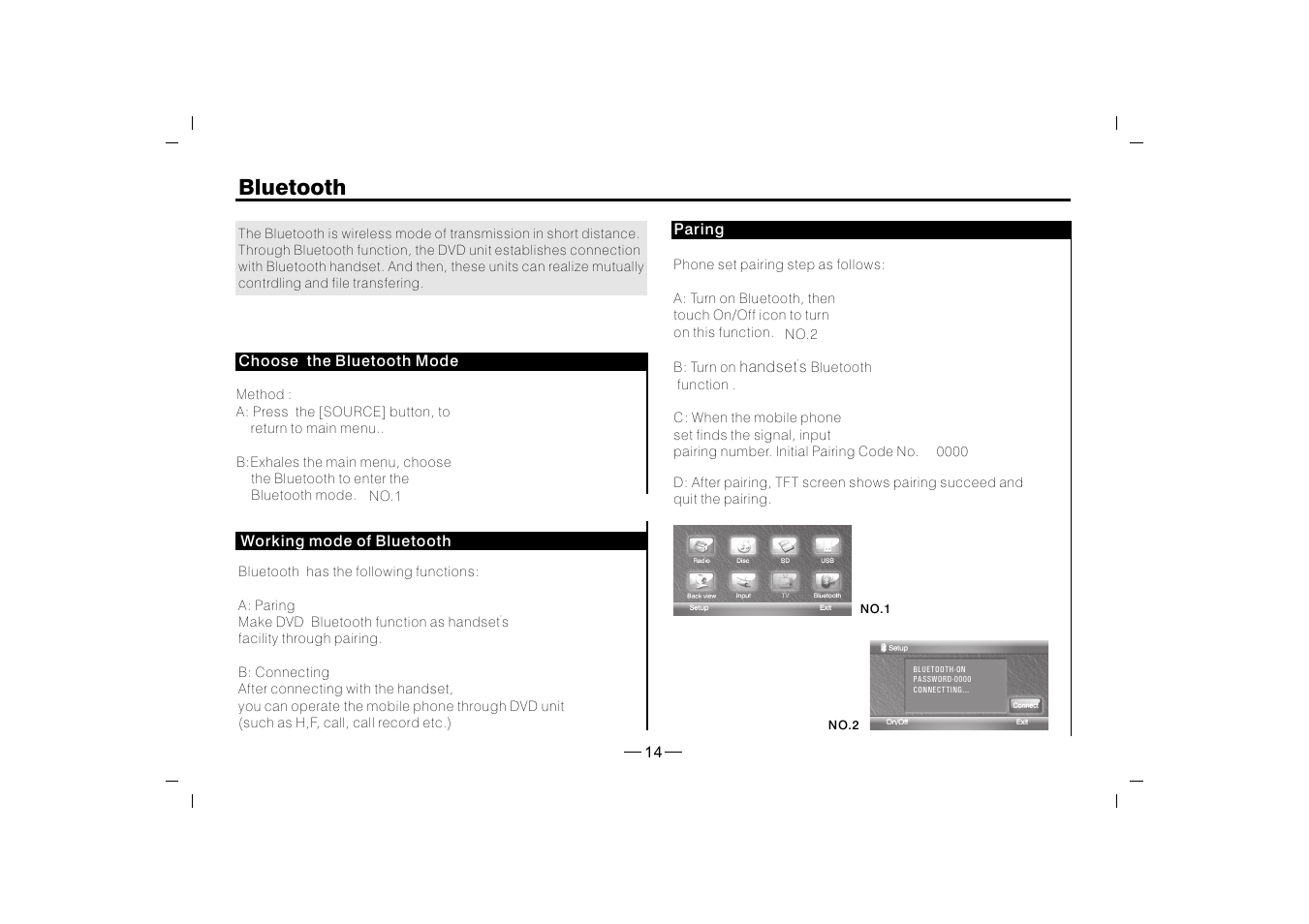 Bluetooth | XO Vision XO1915BT User Manual | Page 15 / 25