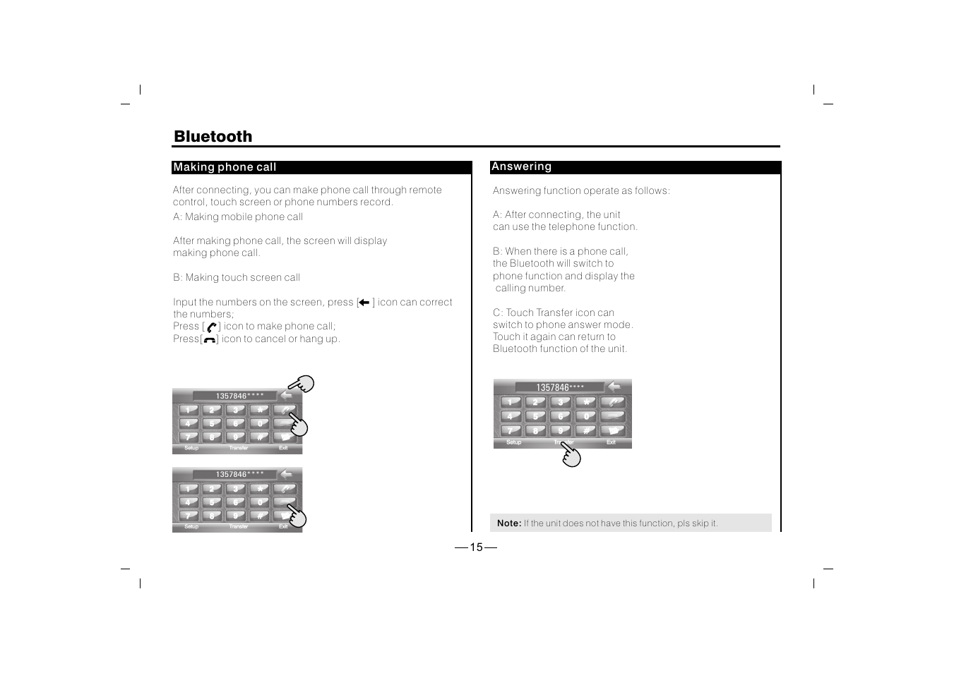 Bluetooth | XO Vision XO1915BT User Manual | Page 16 / 25