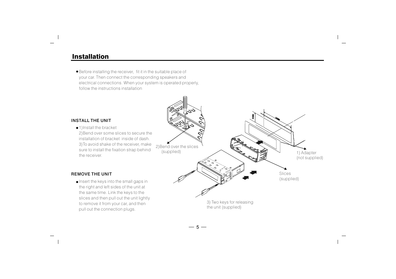 Installation | XO Vision XO1915BT User Manual | Page 6 / 25