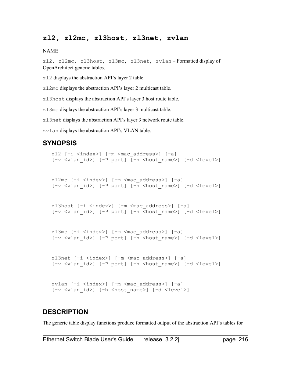 Zl2, zl2mc, zl3host, zl3net, zvlan | Znyx Networks bh5700 User Manual | Page 216 / 359