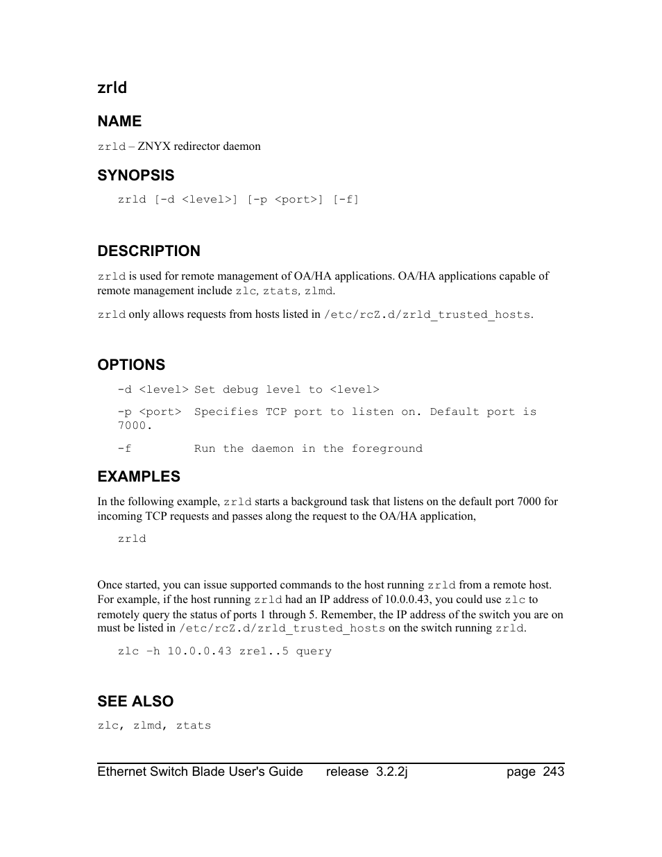Zrld | Znyx Networks bh5700 User Manual | Page 243 / 359