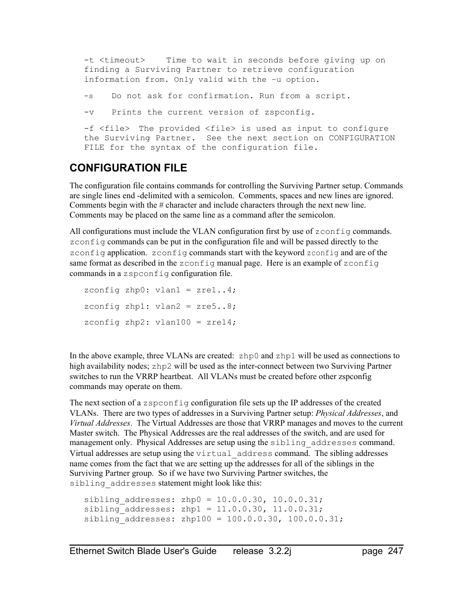 Configuration file | Znyx Networks bh5700 User Manual | Page 247 / 359