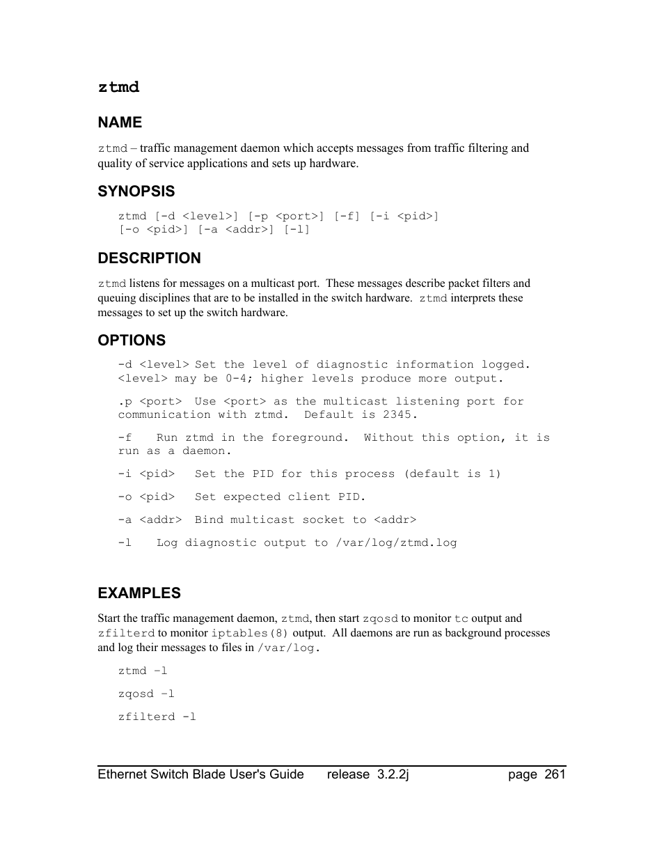 Ztmd | Znyx Networks bh5700 User Manual | Page 261 / 359