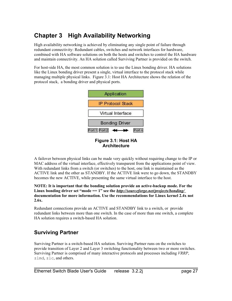 Chapter 3 high availability networking, Surviving partner | Znyx Networks bh5700 User Manual | Page 27 / 359