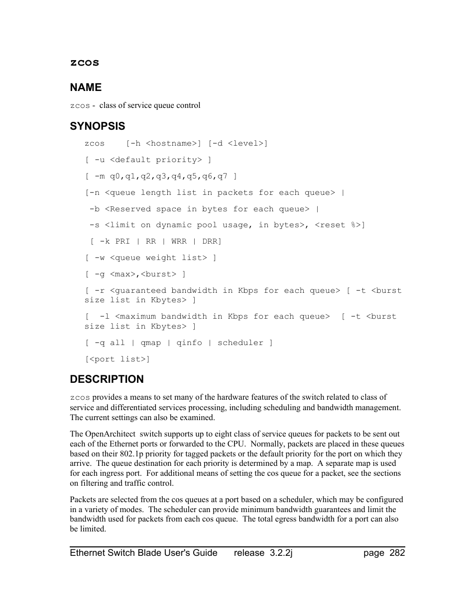 Zcos | Znyx Networks bh5700 User Manual | Page 282 / 359