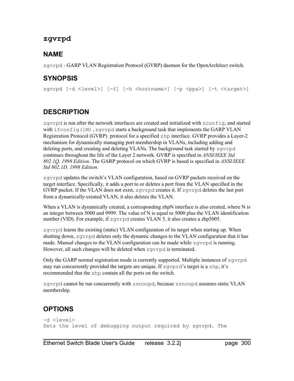 Zgvrpd | Znyx Networks bh5700 User Manual | Page 300 / 359