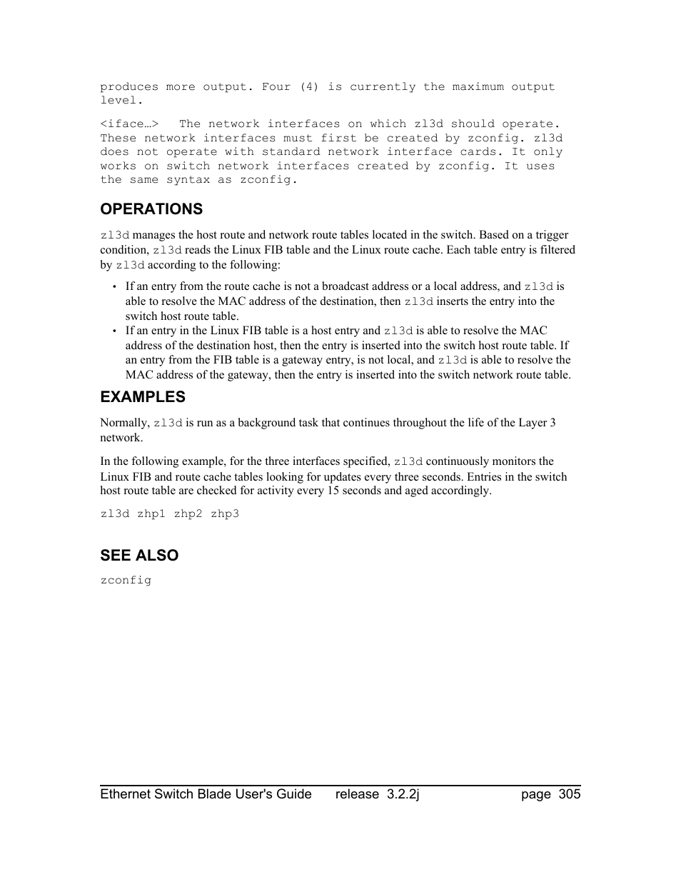 Operations, Examples, See also | Znyx Networks bh5700 User Manual | Page 305 / 359