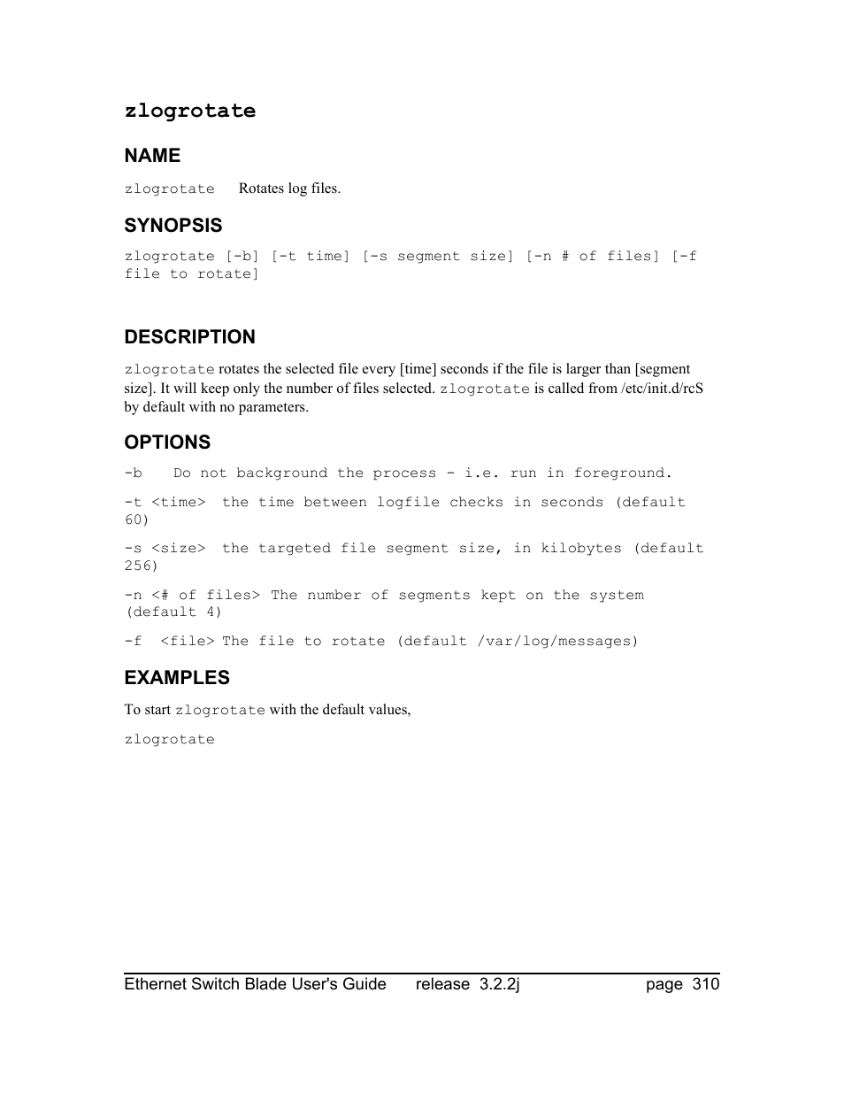 Zlogrotate | Znyx Networks bh5700 User Manual | Page 310 / 359