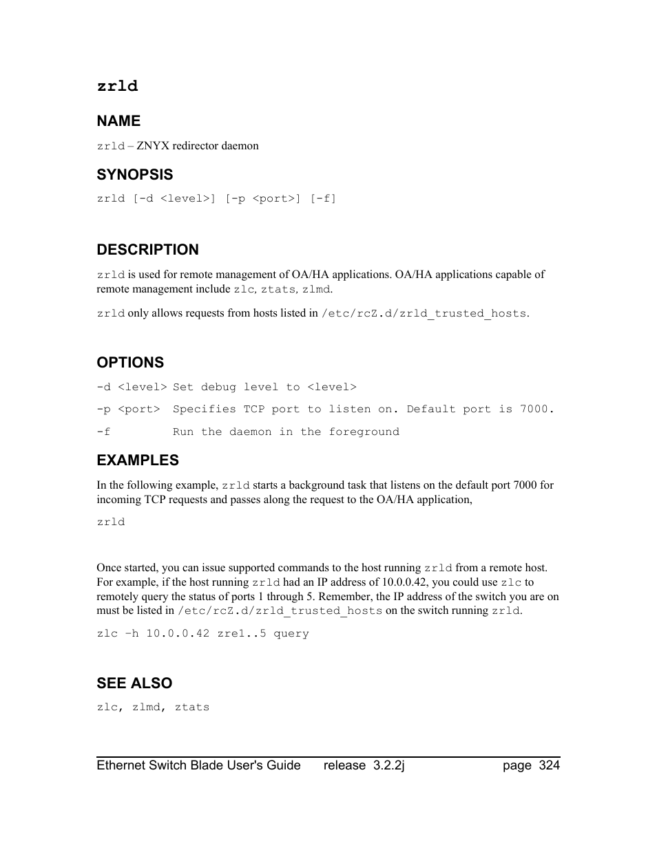 Zrld | Znyx Networks bh5700 User Manual | Page 324 / 359