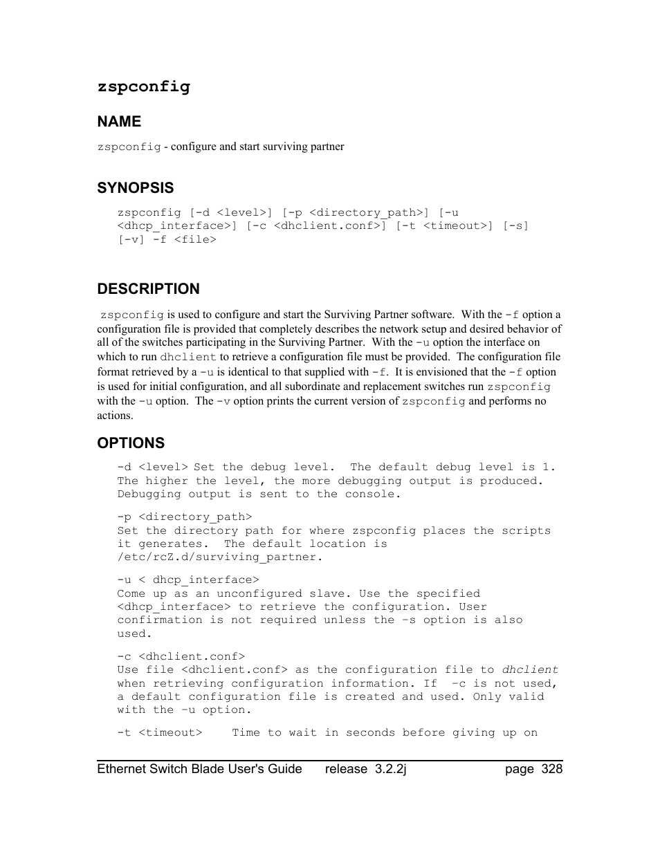 Zspconfig | Znyx Networks bh5700 User Manual | Page 328 / 359