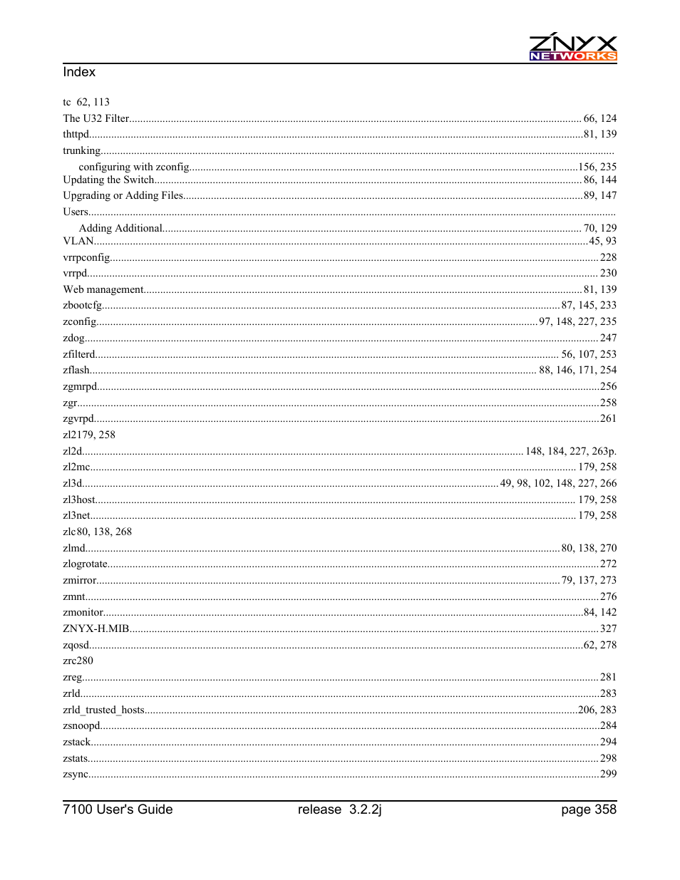 Znyx Networks bh5700 User Manual | Page 358 / 359