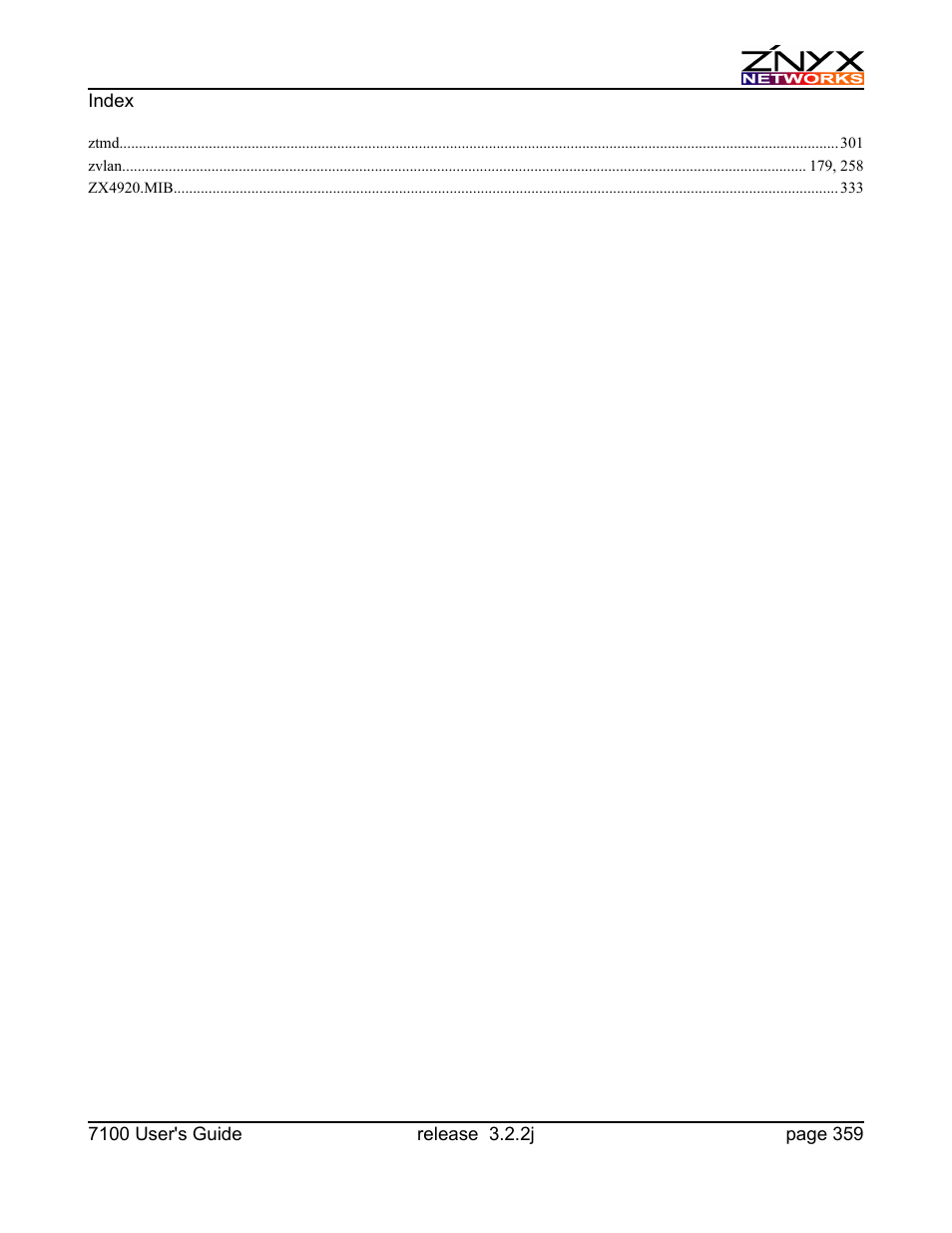 Znyx Networks bh5700 User Manual | Page 359 / 359