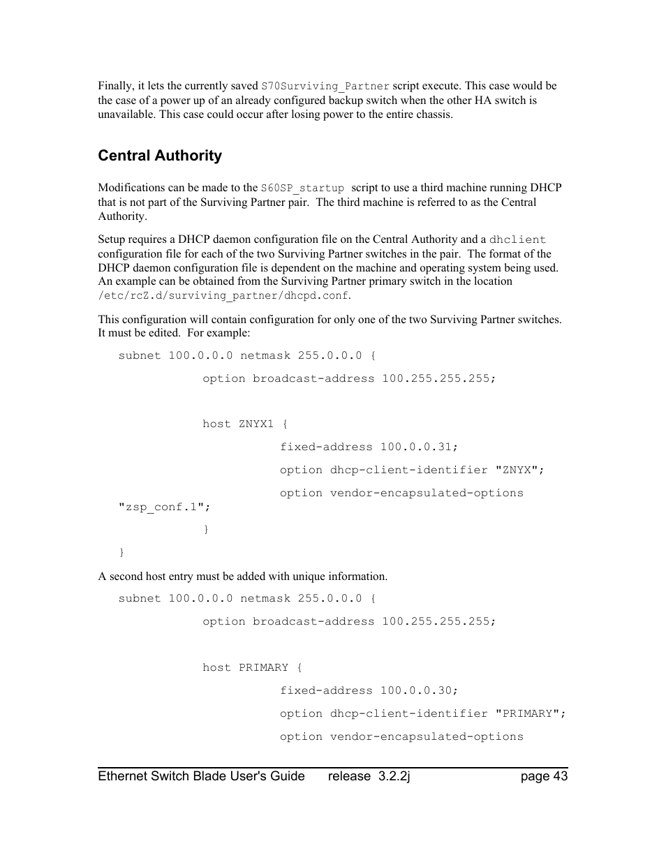 Central authority | Znyx Networks bh5700 User Manual | Page 43 / 359