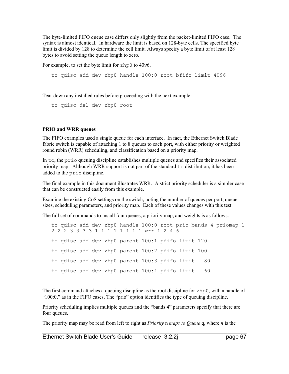 Prio and wrr queues | Znyx Networks bh5700 User Manual | Page 67 / 359