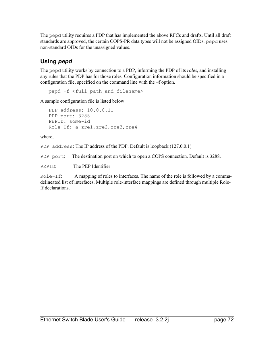 Using pepd | Znyx Networks bh5700 User Manual | Page 72 / 359