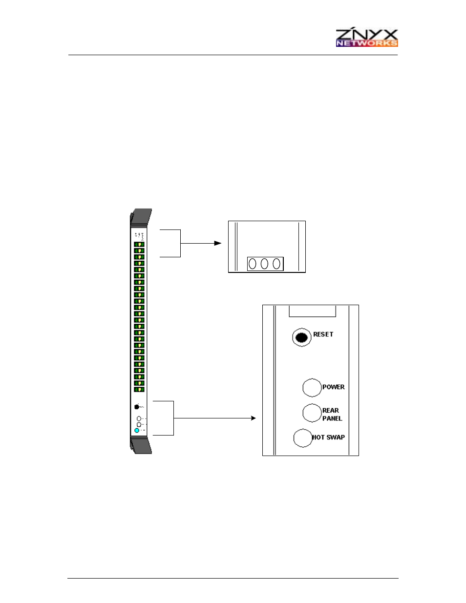 Led reference, Connecting the cables | Znyx Networks ZX4300P User Manual | Page 8 / 18