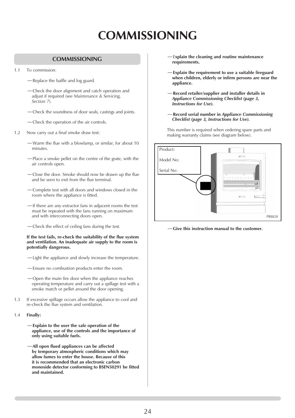 Commissioning | Yeoman YM-CL5MF User Manual | Page 24 / 34