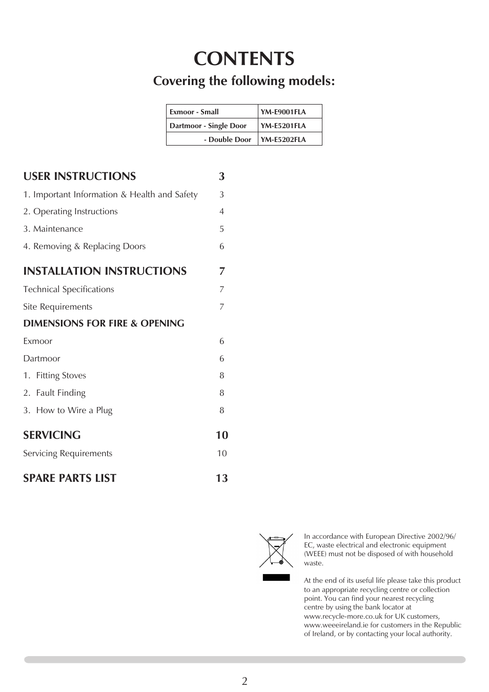 Yeoman YM-E9001FLA User Manual | Page 2 / 14