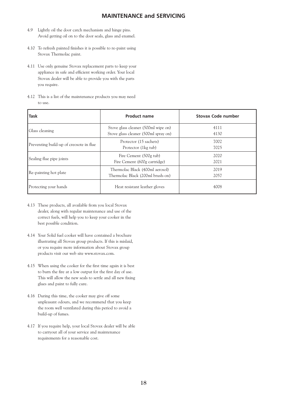 Maintenance and servicing 18 | Yeoman YM-CKWDBL-R User Manual | Page 18 / 20