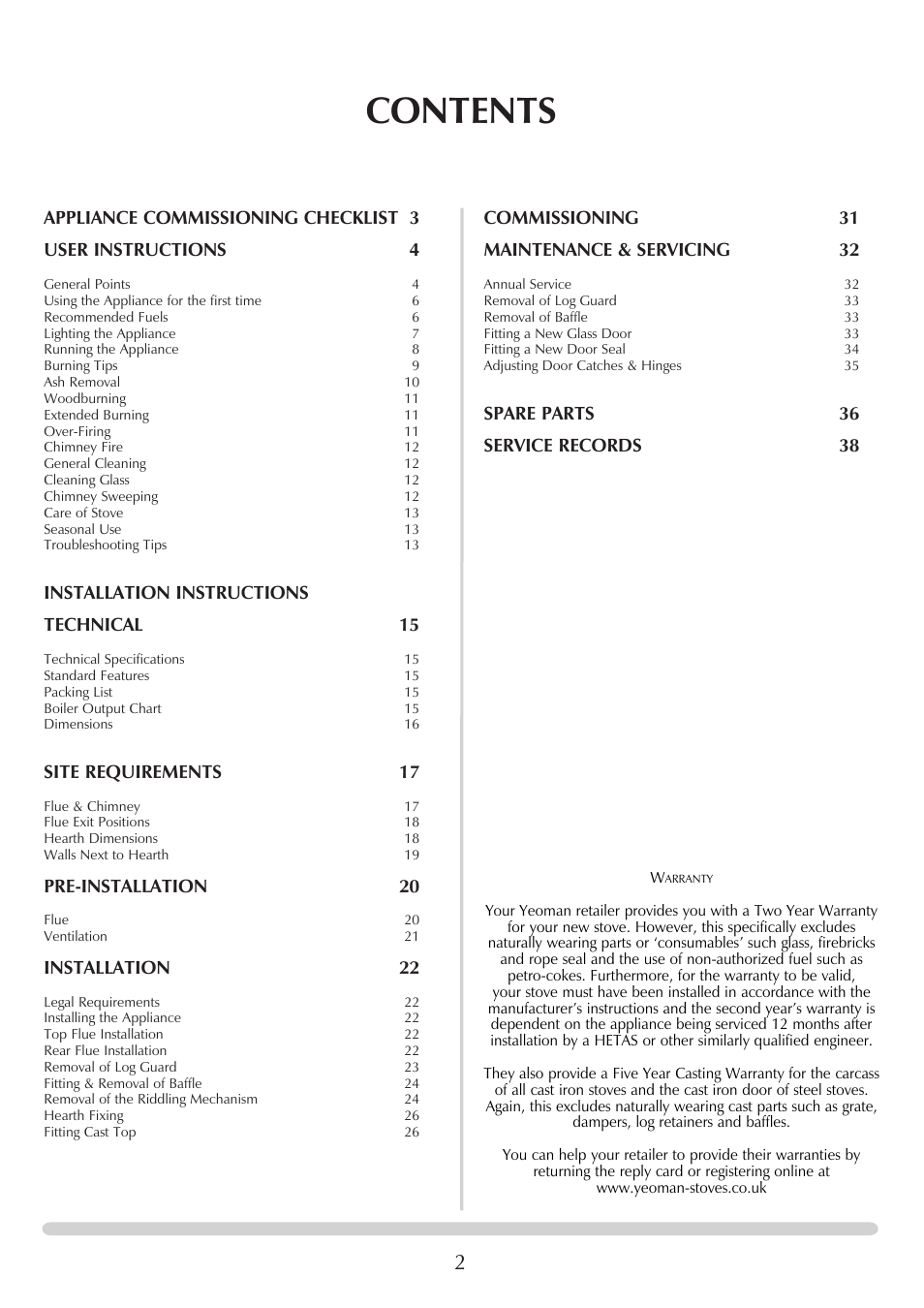 Yeoman YM-CL8HB User Manual | Page 2 / 39