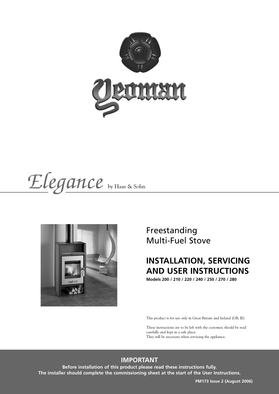 Yeoman 200 User Manual | 24 pages