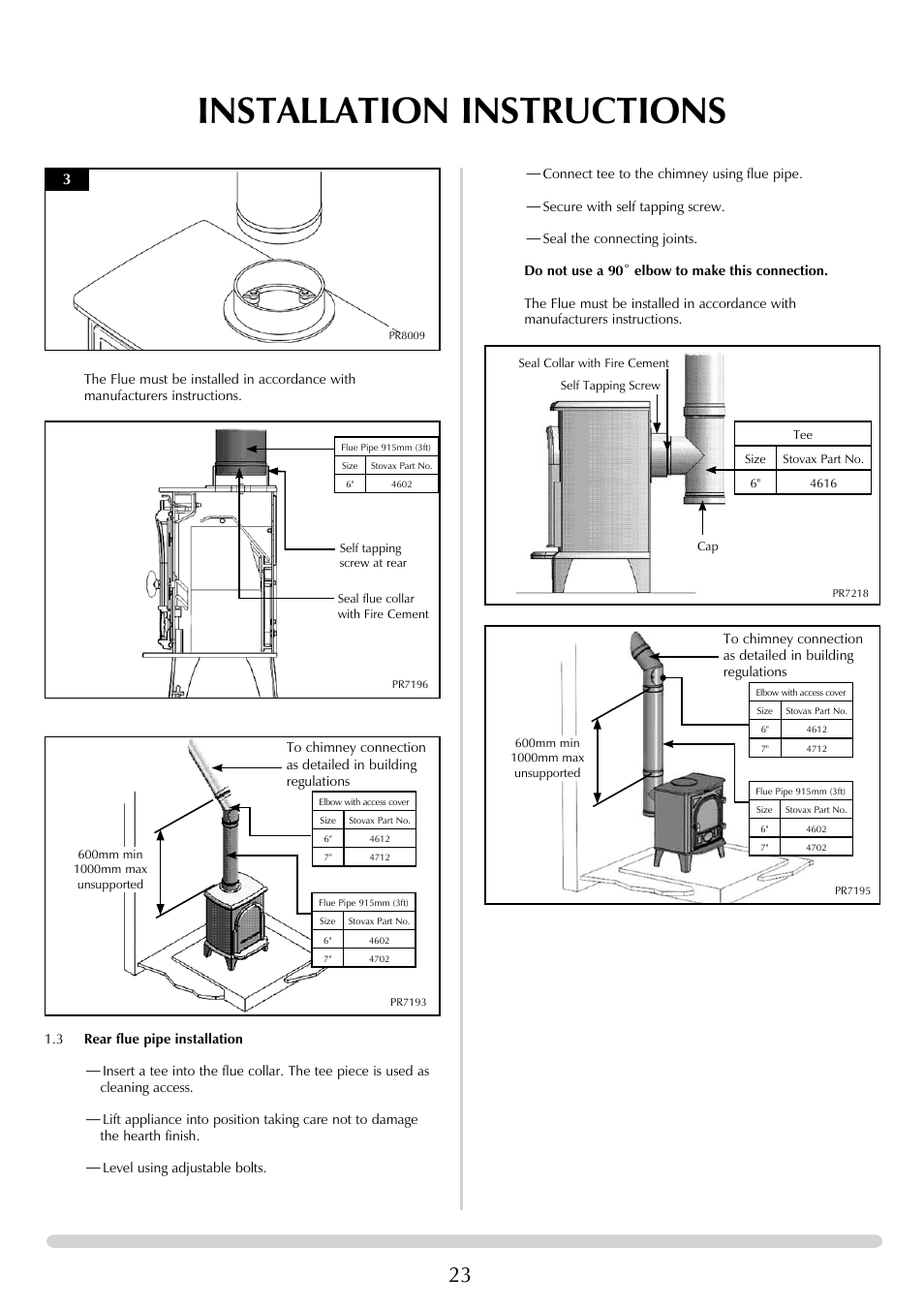Installation instructions | Yeoman DEVON 50 User Manual | Page 23 / 39