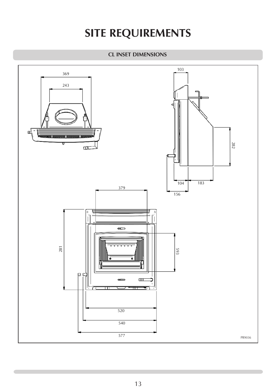 Site requirements | Yeoman CL MILNER BRICK YMMB User Manual | Page 13 / 32