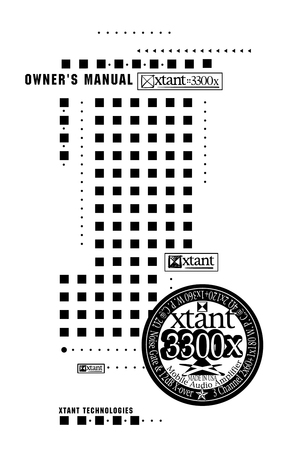 Xtant 3300x User Manual | 12 pages