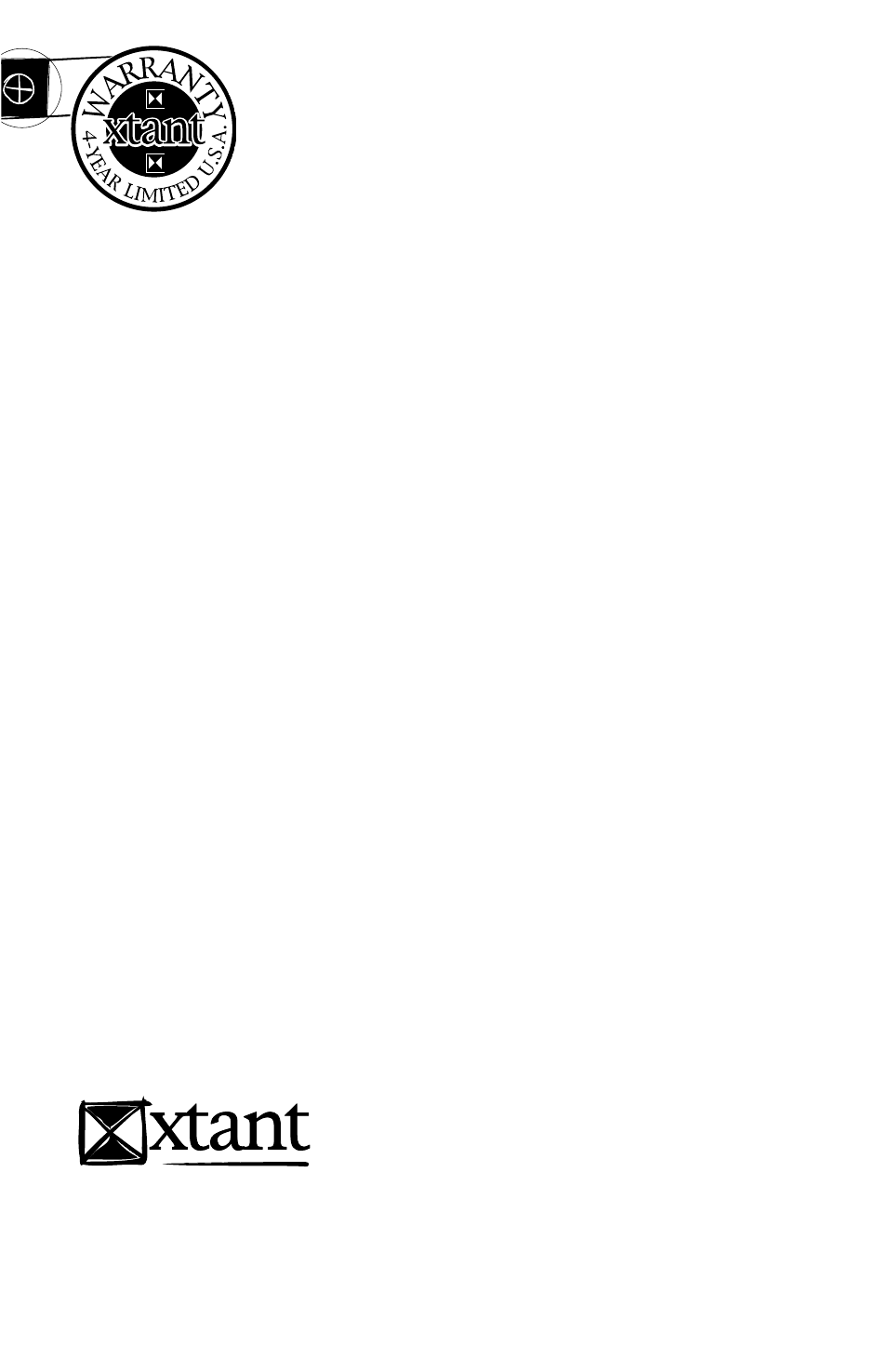 Four - year limited u.s.a. warranty | Xtant 3300x User Manual | Page 11 / 12